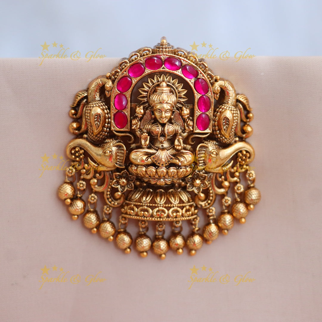 Exquisite Gold Temple Jadabilla for Weddings & Festivals