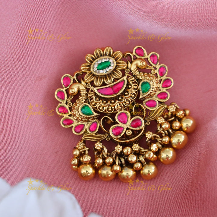 Exquisite Gold Bridal Jada Billa Hairpin for Weddings