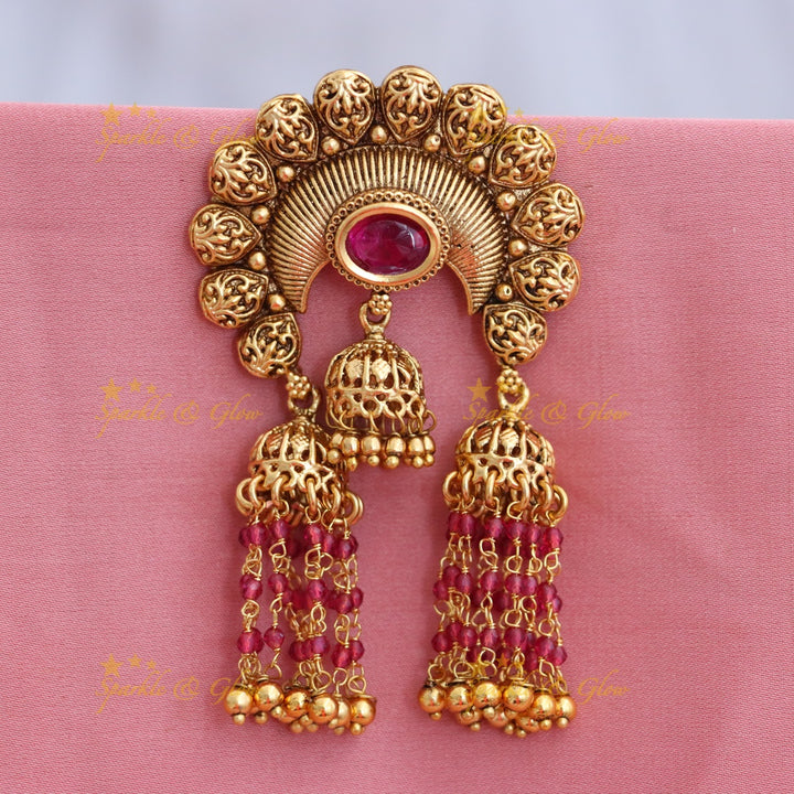 Exquisite Gold Jadabilla - Festive Hair Elegance