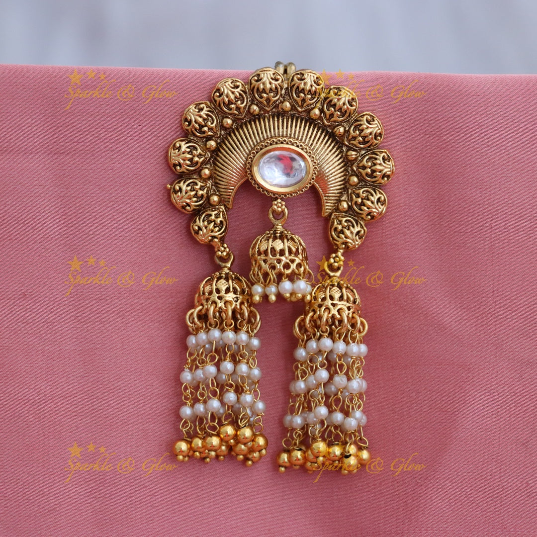 Exquisite Gold Jadabilla - Festive Hair Elegance