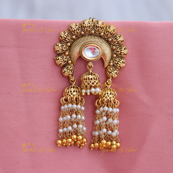 Exquisite Gold Jadabilla - Festive Hair Elegance