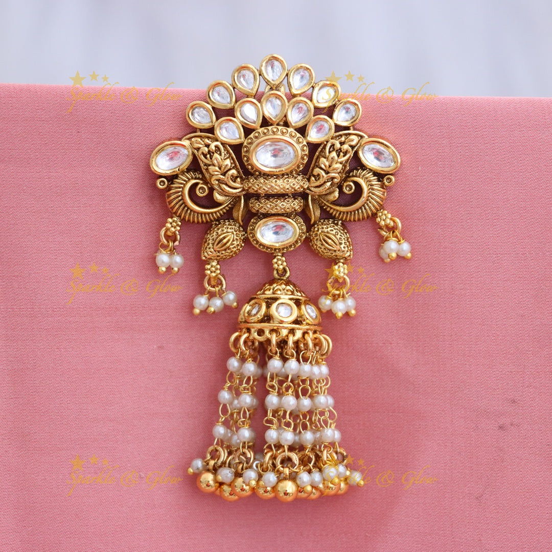 Exquisite Gold-Plated Jadabilla Hair Ornament