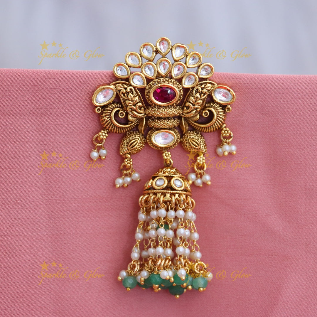 Exquisite Gold-Plated Jadabilla Hair Ornament