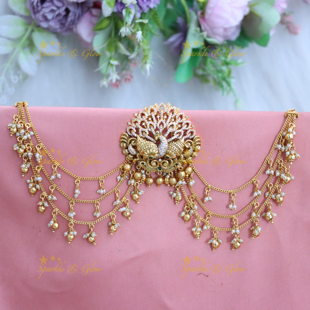 Exquisite Pearl Jadabilla Ear Chain for Bridal Elegance