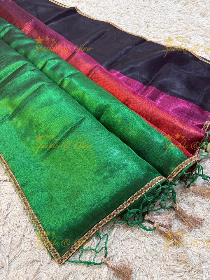Premium Banarasi Tissue Silk Saree - Sparkle & Glow