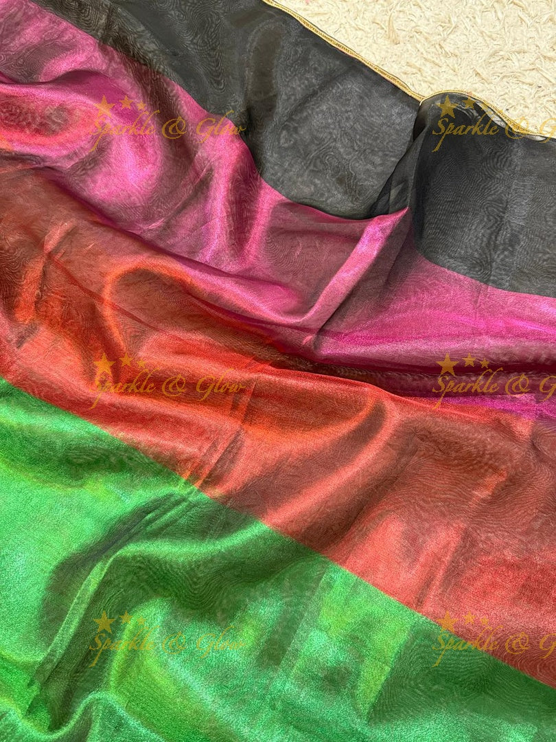 Premium Banarasi Tissue Silk Saree - Sparkle & Glow