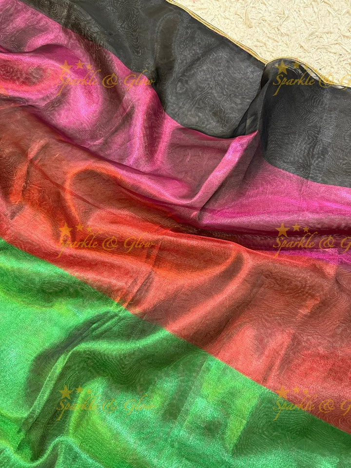 Premium Banarasi Tissue Silk Saree - Sparkle & Glow