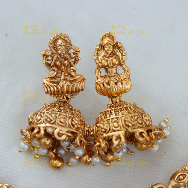 Exquisite Indian Bridal Temple Jewellery Set