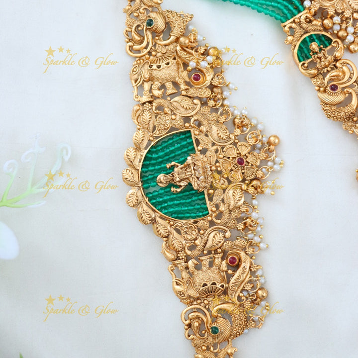 Exquisite Indian Bridal Temple Jewellery Set