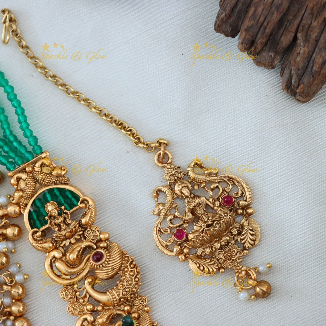 Exquisite Indian Bridal Temple Jewellery Set