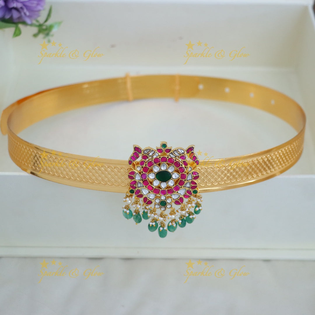 Exquisite Gold-Plated Hip Belt for Festivals & Weddings