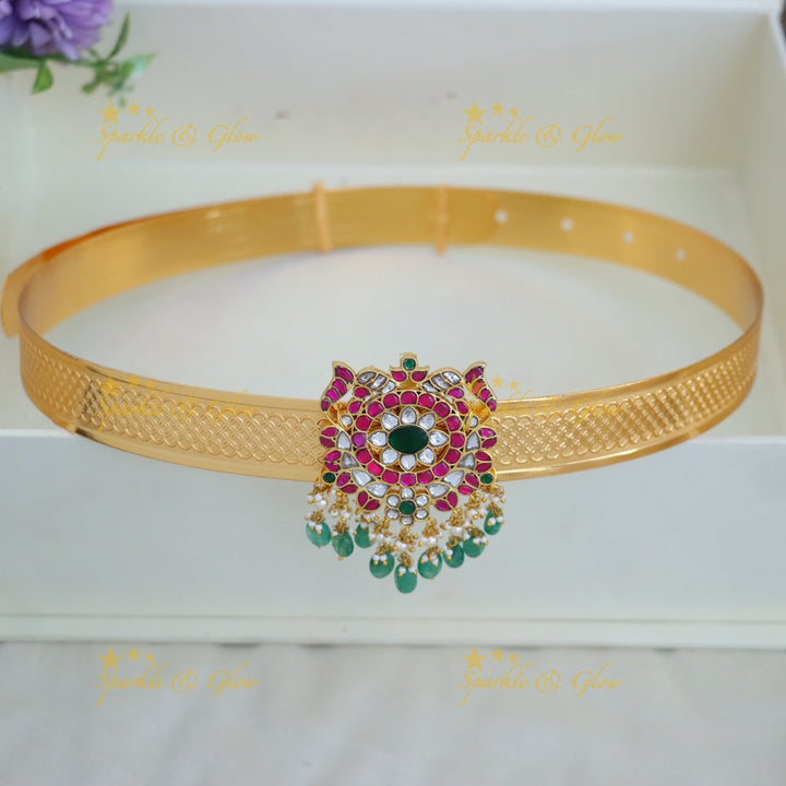 Exquisite Gold-Plated Hip Belt for Festivals & Weddings