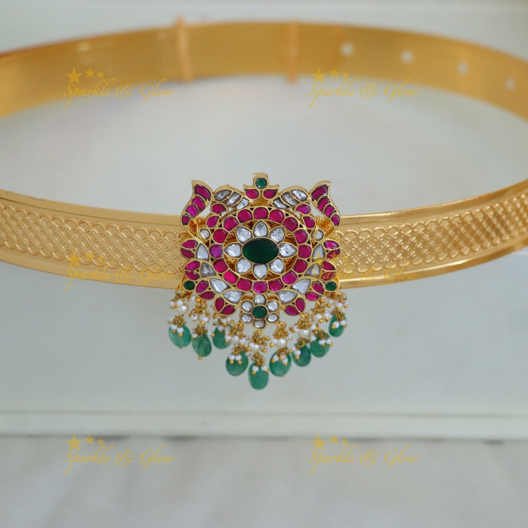 Exquisite Gold-Plated Hip Belt for Festivals & Weddings