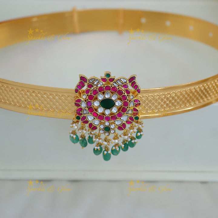 Exquisite Gold-Plated Hip Belt for Festivals & Weddings