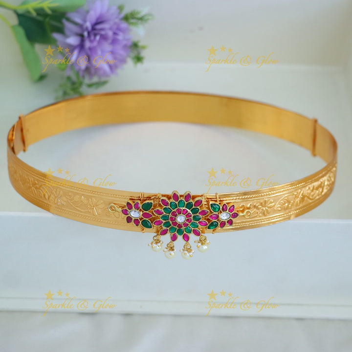 Exquisite Gold-Plated Festive Hip Belt for Weddings