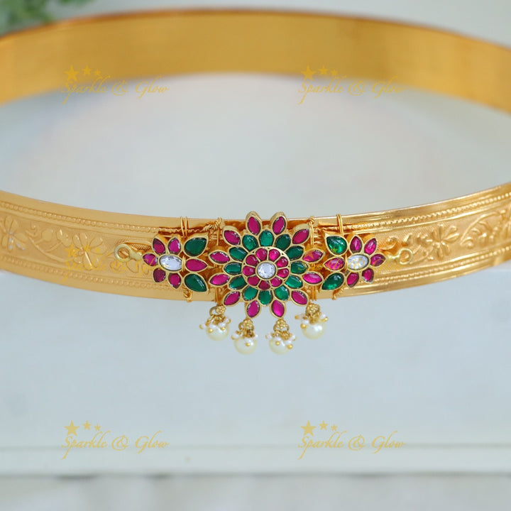 Exquisite Gold-Plated Festive Hip Belt for Weddings