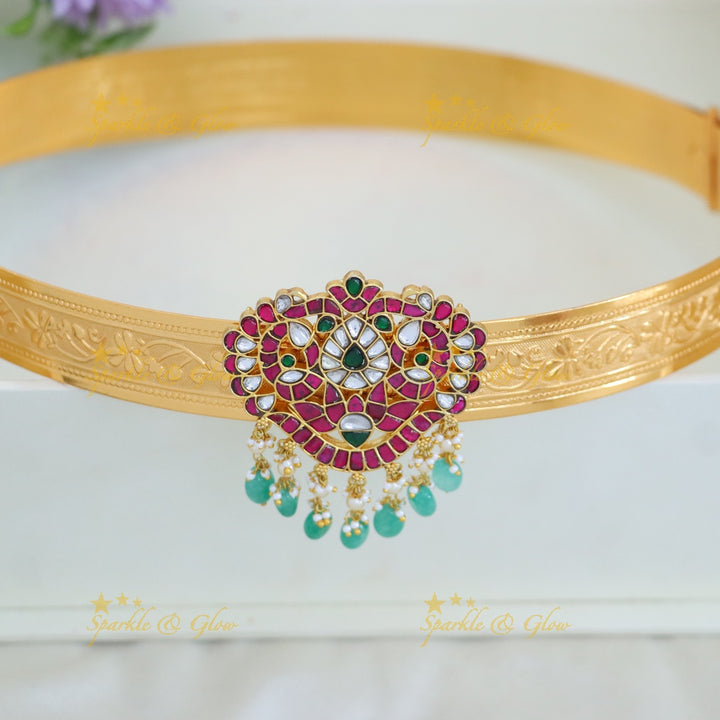 Elegant Gold-Plated Hip Belt for Wedding Festivities