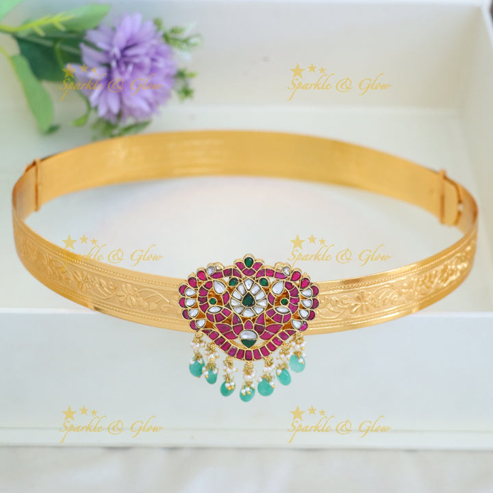Elegant Gold-Plated Hip Belt for Wedding Festivities