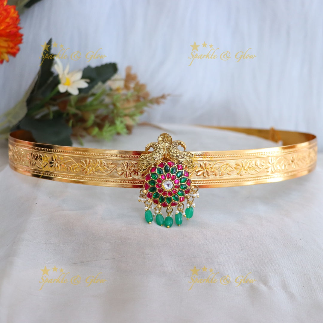 Elegant Gold-Plated Hip Belt for Weddings & Festivities