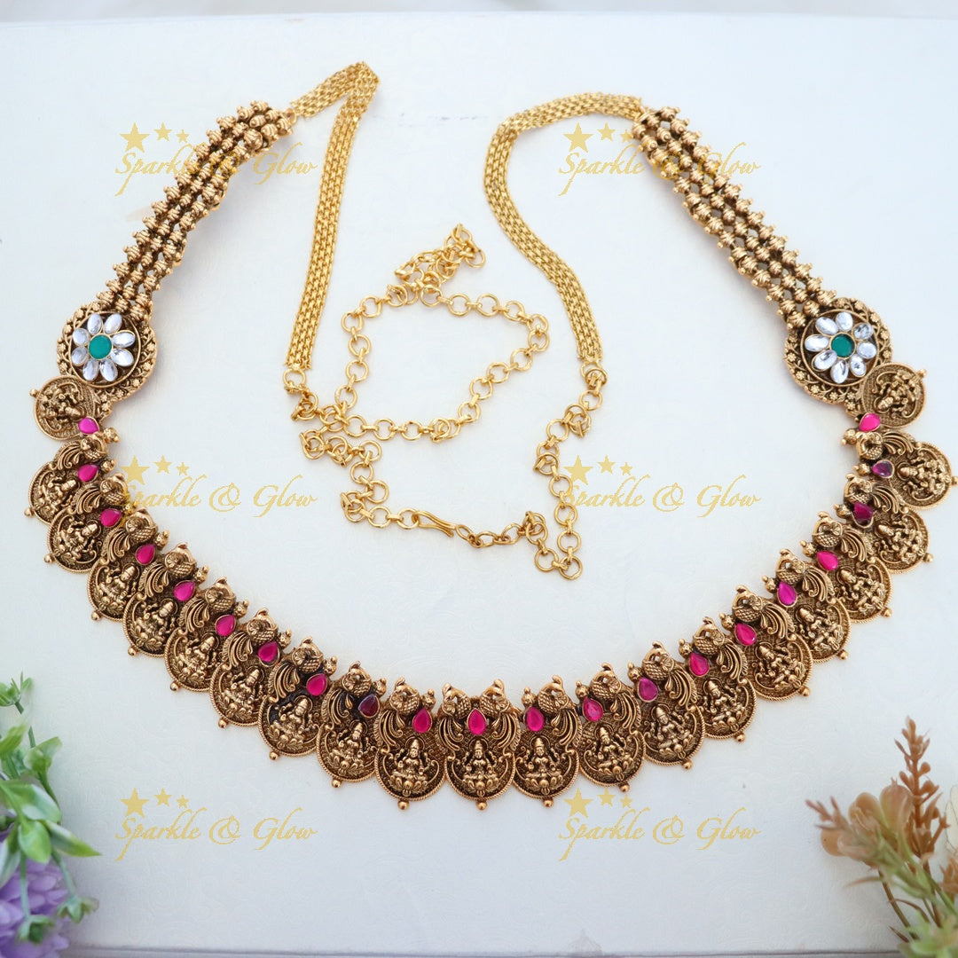 Exquisite Gold-Plated Temple Design Hip Belt