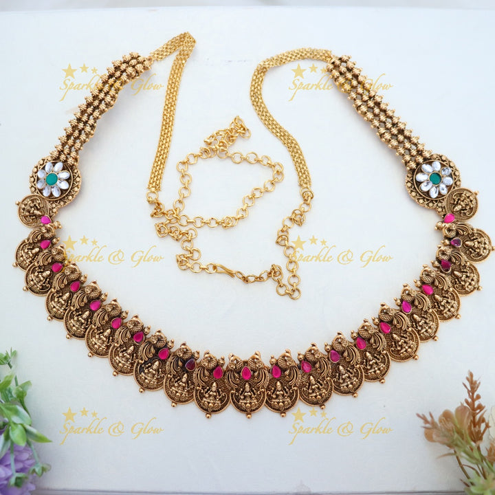 Exquisite Gold-Plated Temple Design Hip Belt