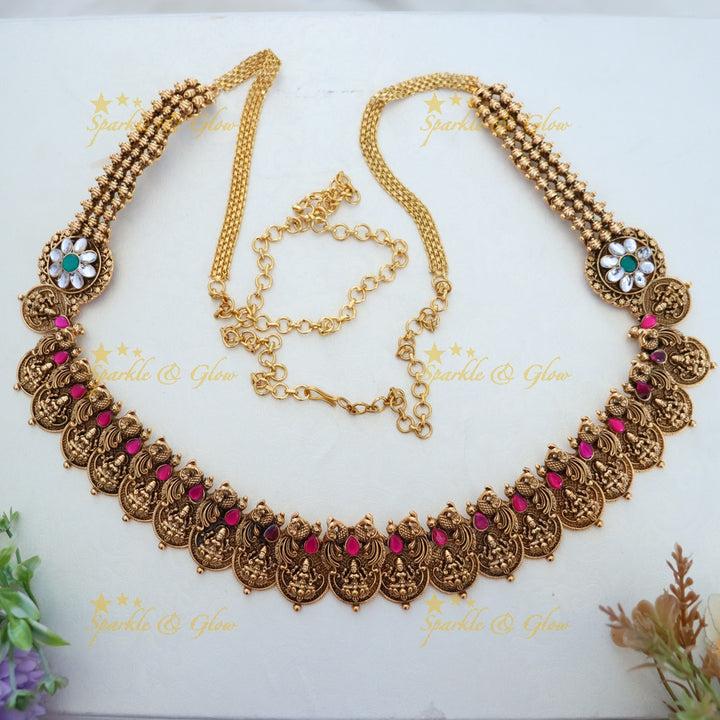 Exquisite Gold-Plated Temple Design Hip Belt