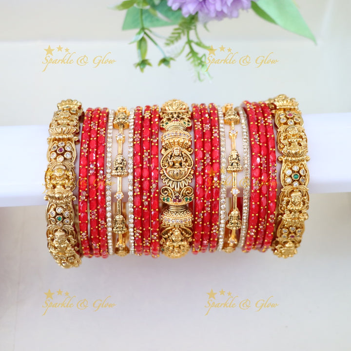Exquisite Lakshmi Bridal Bangles Set for Weddings