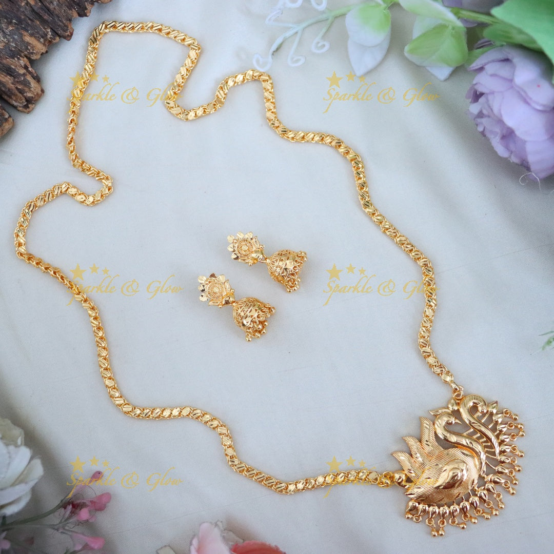 Exquisite Microgold Long Necklace for Weddings