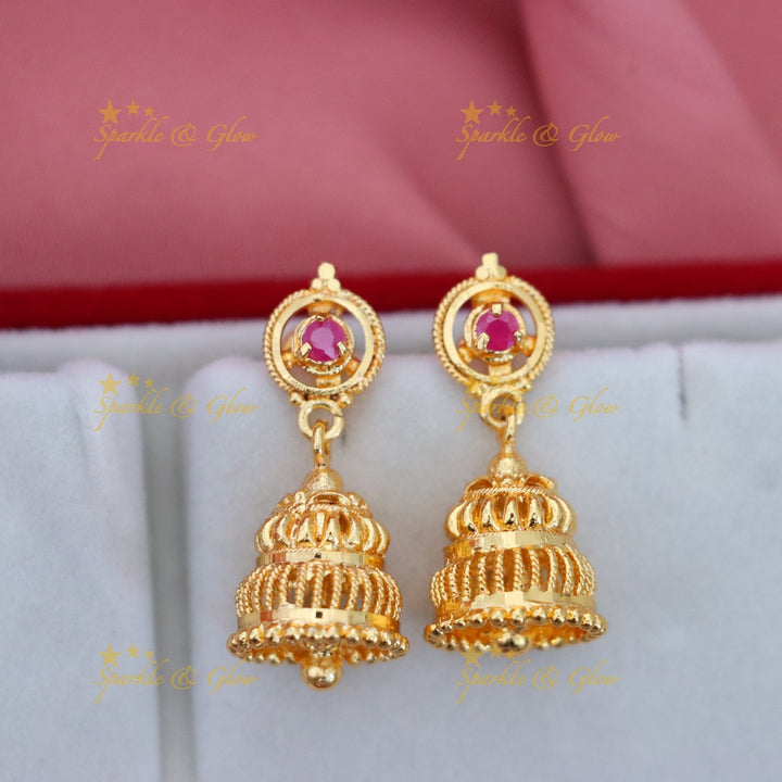 Majestic Microgold Temple Necklace for Elegant Festivities