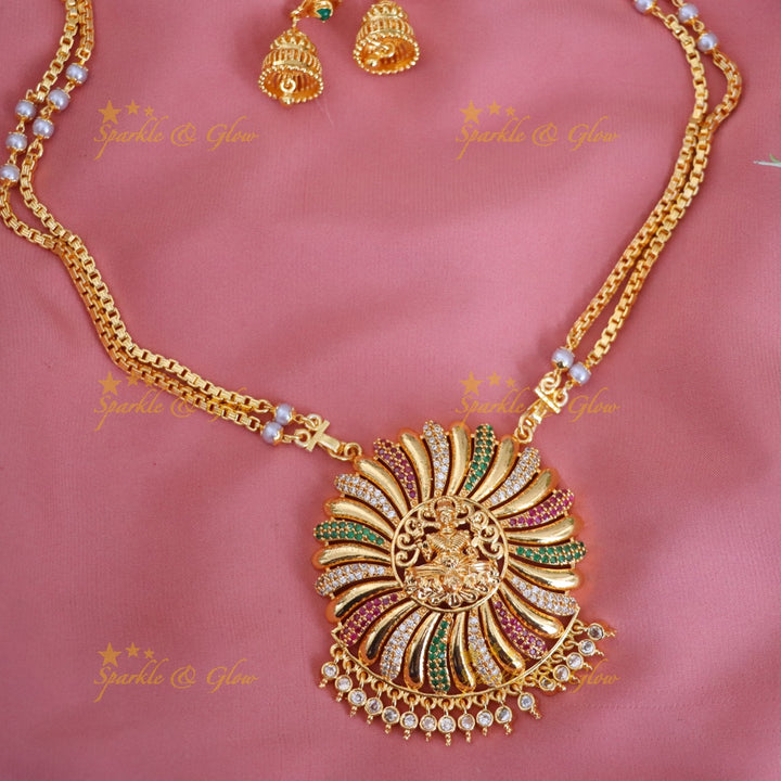 Majestic Microgold Temple Necklace for Elegant Festivities