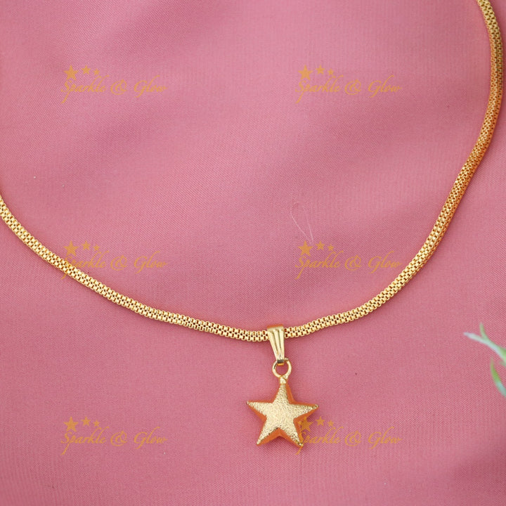 Captivating Microgold Star Pendant Necklace