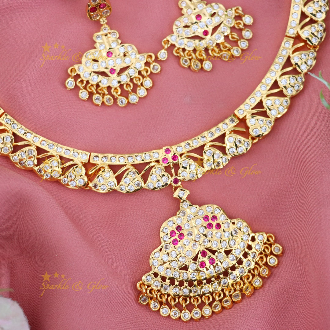 Exquisite Microgold Necklace Set for Weddings
