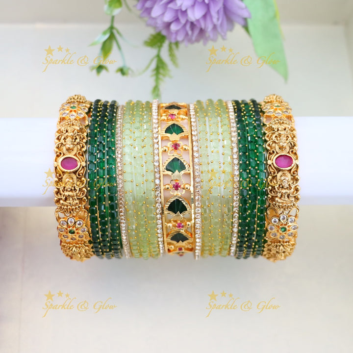 Bridal Bangle Set with Lakshmi Motif