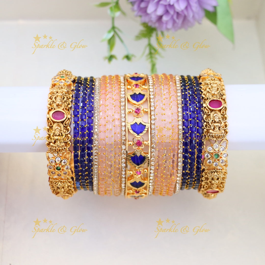 Bridal Bangle Set with Lakshmi Motif