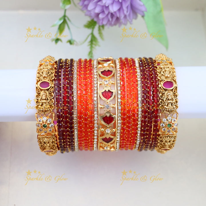 Bridal Bangle Set with Lakshmi Motif