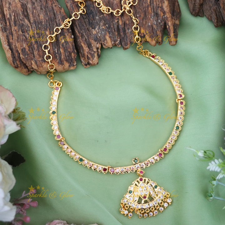 Elegant Microgold Necklace for Festive Occasions