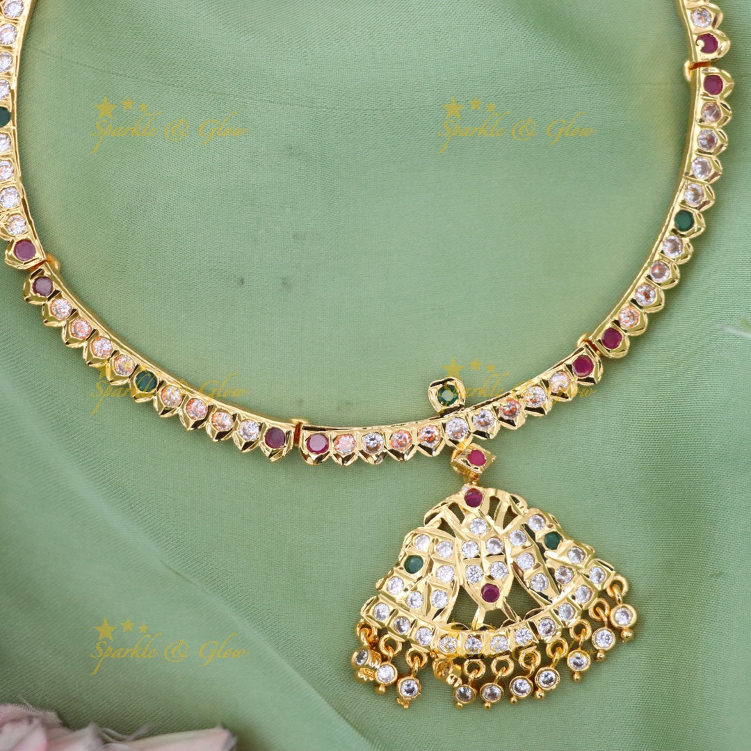 Elegant Microgold Necklace for Festive Occasions