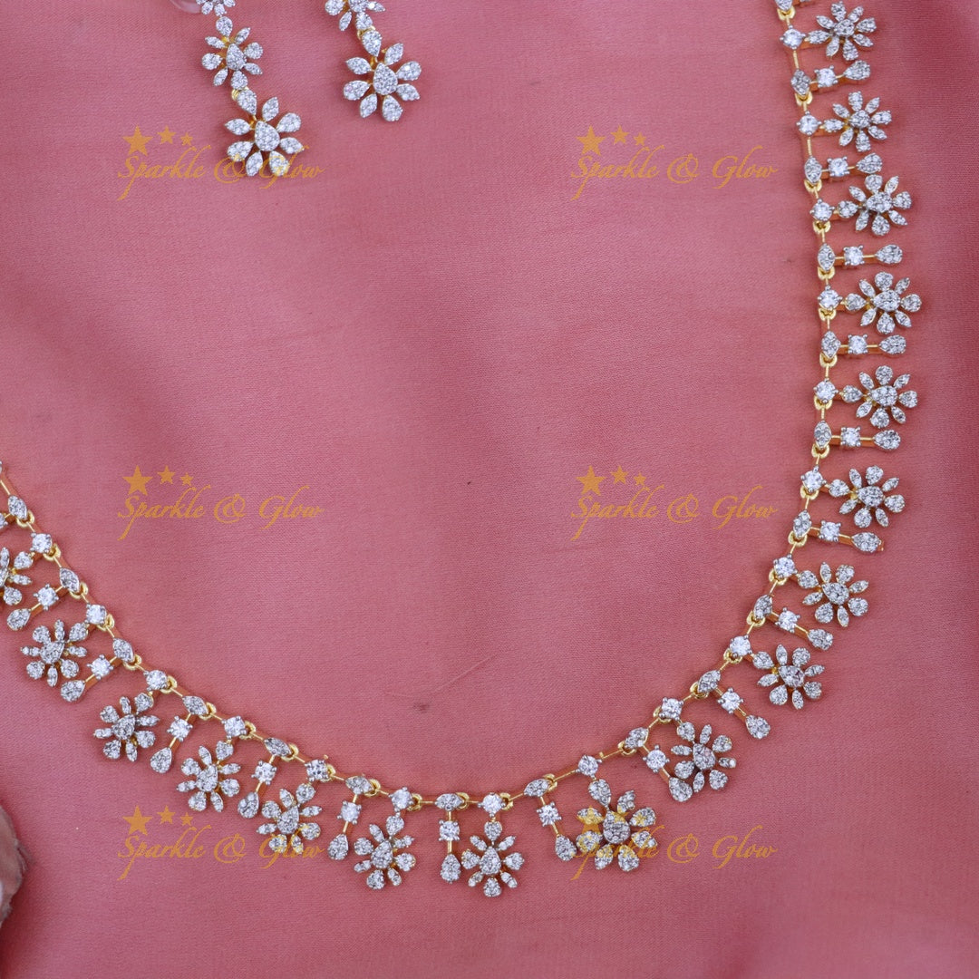 Exquisite Floral Gold Necklace Set for Special Occasions