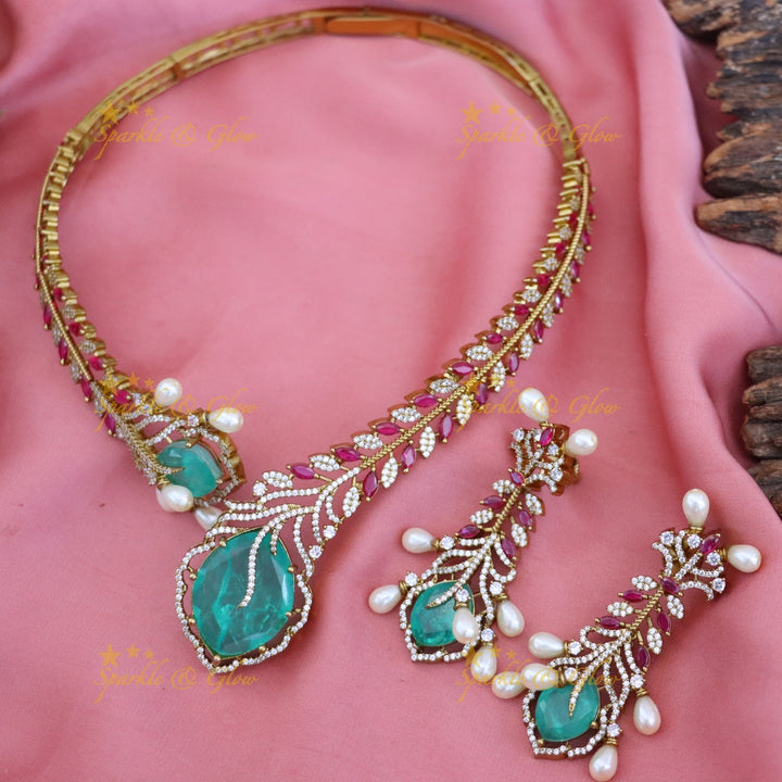 Victorian-Inspired Choker & Earrings for Weddings