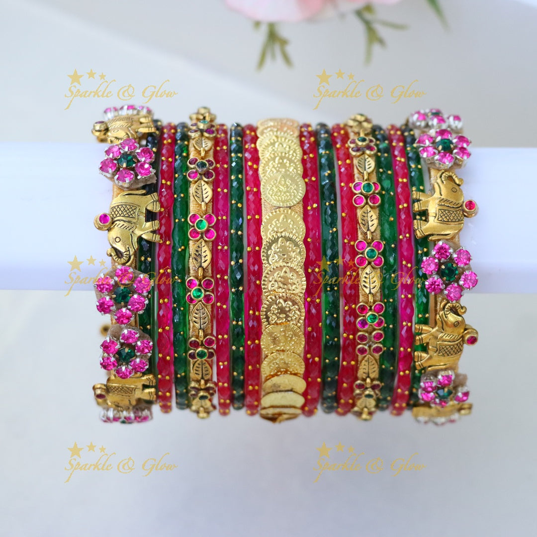 Radiant Silk Thread Bangles for Weddings & Festivals- ONE HAND