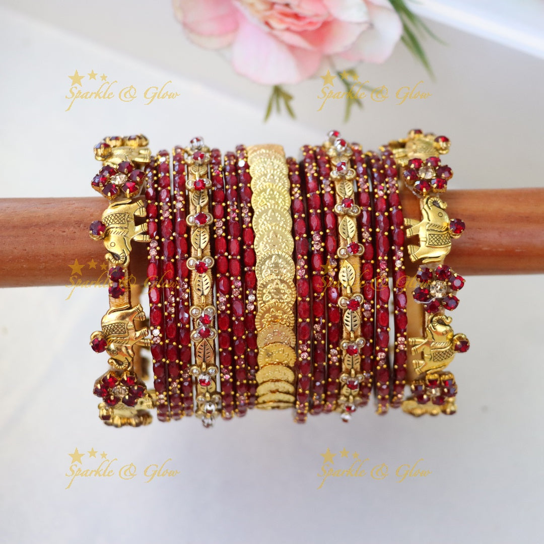 Radiant Silk Thread Bangles for Weddings & Festivals- ONE HAND