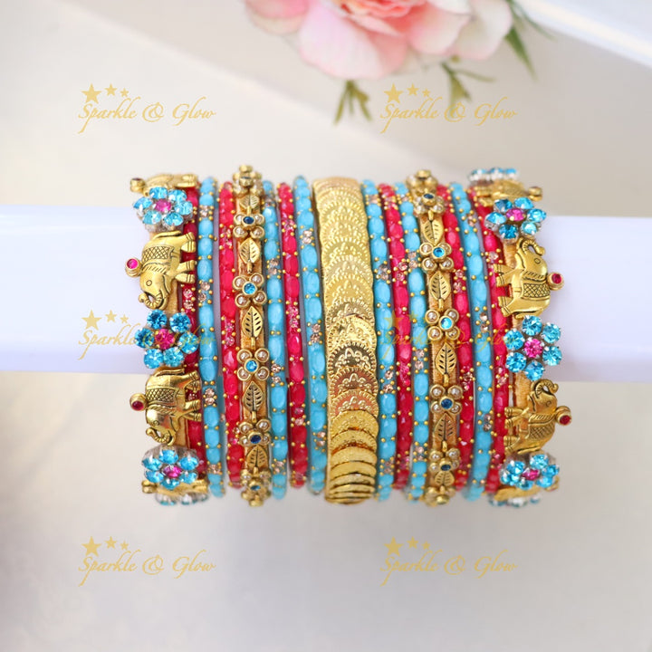 Radiant Silk Thread Bangles for Weddings & Festivals- ONE HAND
