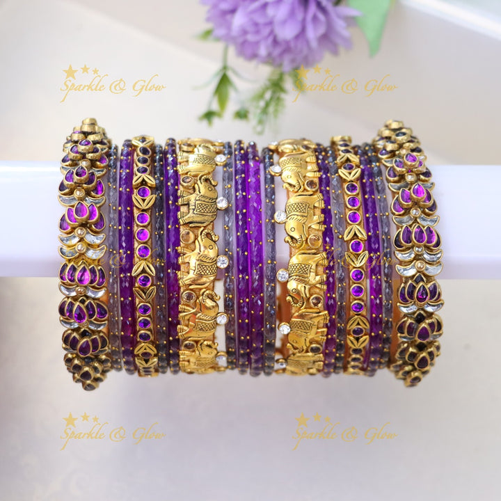 Exquisite Silk Thread Gold Bangles for Weddings- ONE HAND