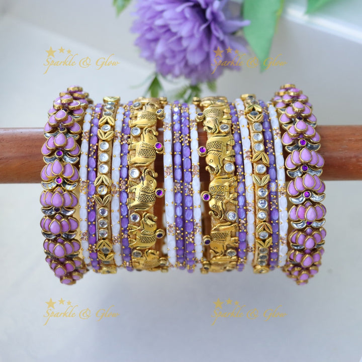 Exquisite Silk Thread Gold Bangles for Weddings- ONE HAND