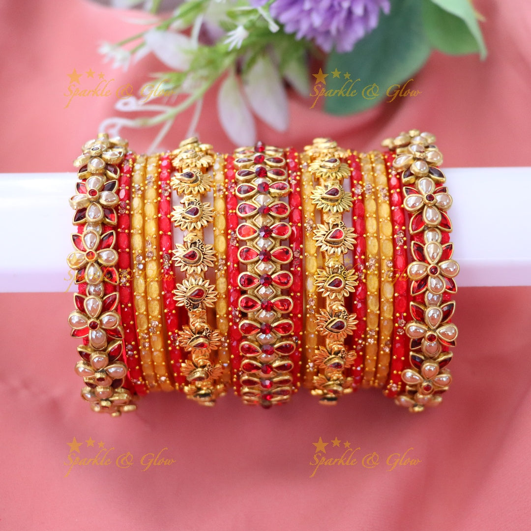 Festive Silk Thread Bangles Collection - Vibrant and Elegant ONE HAND