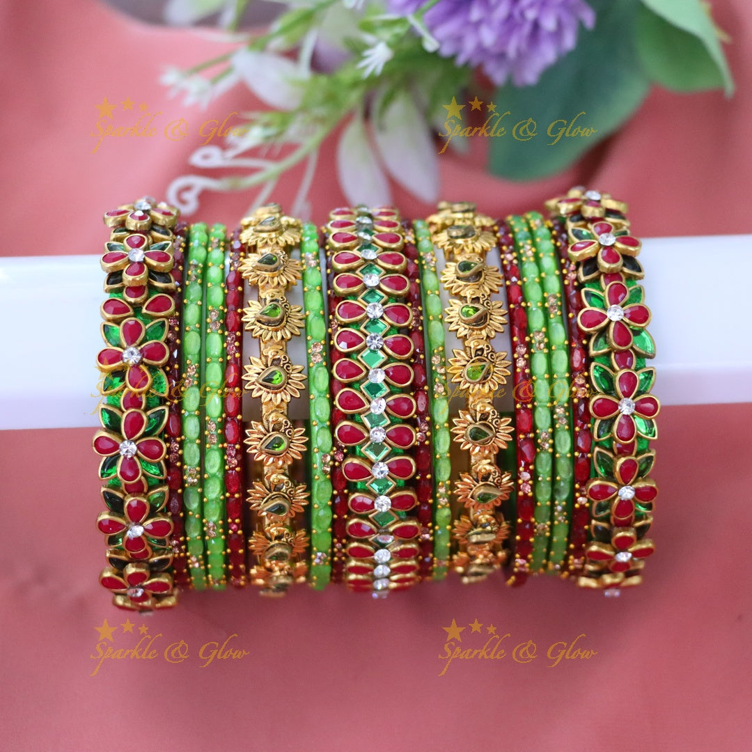 Festive Silk Thread Bangles Collection - Vibrant and Elegant ONE HAND