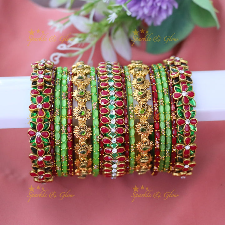 Festive Silk Thread Bangles Collection - Vibrant and Elegant ONE HAND