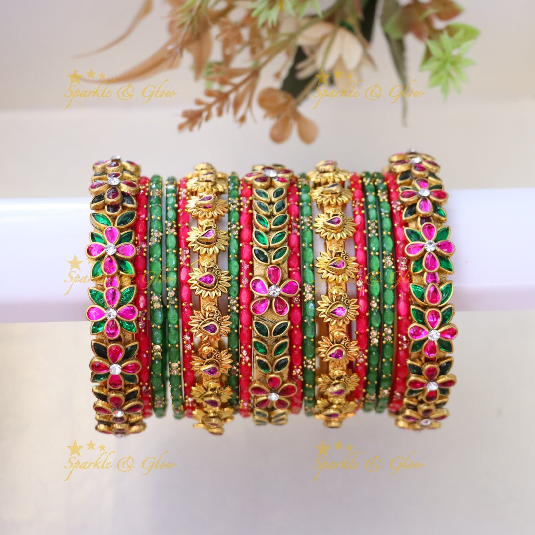 Exquisite Silk Thread Wedding Bangles ONE HAND