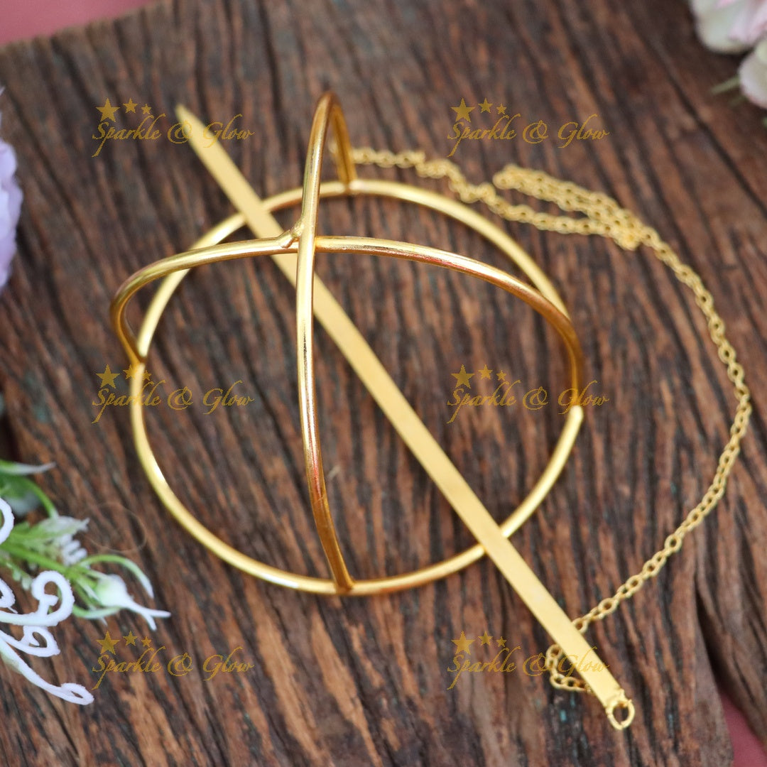 Exquisite Gold Hair Bun Holder with Stick – Elegance in Every Twist
