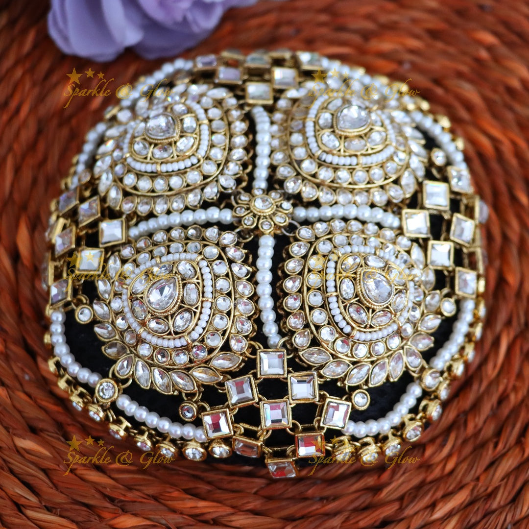 Radiant Gold Plated Hair Bun Accessory for Weddings